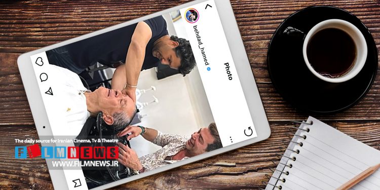 انتشار تصویر جالبی از حامد بهداد درحال شستن موی سر بهروز وثوقی | بهداد : همه چیز تقصیر کیمیایی و بهروز بود